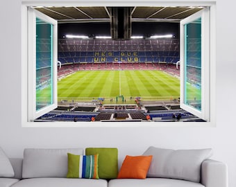 FC BARCELONA in Arena Decor Living Room Wall Bedroom Removable Decal Art Mural FC BARCELONA in Arena Decor Living Room Wall Bedroom Removable Decal Art Mural