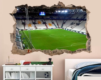 Confezione da 6 Club Green Calcio Set Adesivo in Legno Bianco 