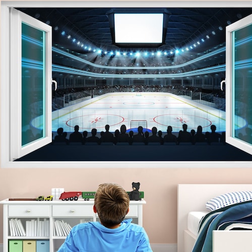 Ice Hockey Rink Arena Wall Decal Sticker Mural Poster Print Etsy