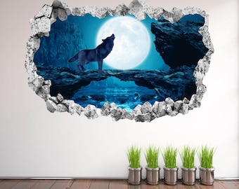 Wolf 3D Wall Art Sticker Mural Decal Home Office Decor FP6 