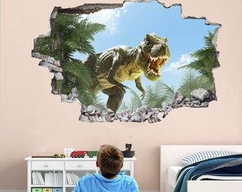 Dinosaure Jungle Sticker Mural Sticker Mural Impression Art Enfants Chambre Décor BH21