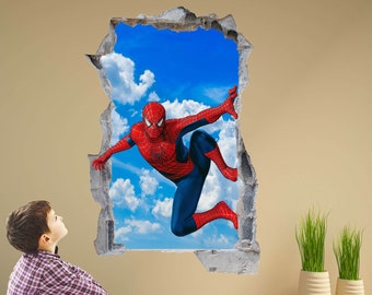 Spiderman Superhero Wall Decal Sticker Mural Poster Print Art Kids Bedroom Decor KR19