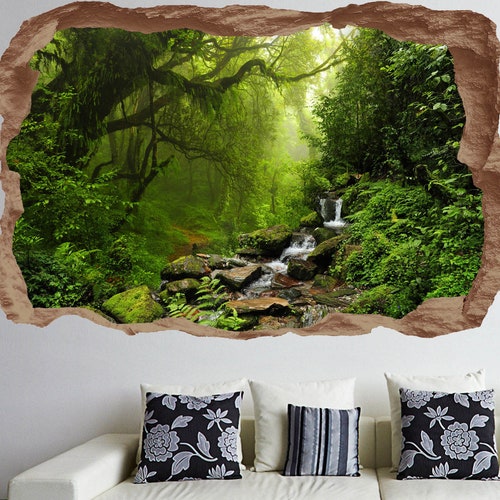 Rainforest Tropical Forest Wall Decal Sticker Mural Poster Etsy UK