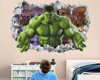 Hulk superheld muur sticker Sticker muurschildering Poster Print Art Home Office Decor Avengers EA114