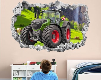 Tractor Wall Decal Sticker Mural Poster Print Art Kids Bedroom Home Decoration Farm Vehicle Machinery BG25