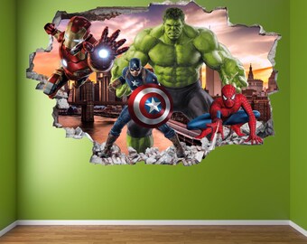 Avengers Wall Decal Etsy