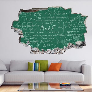 Math Formulas Wall Decal Sticker Mural Poster Print Art Mathematics School Decor GC4