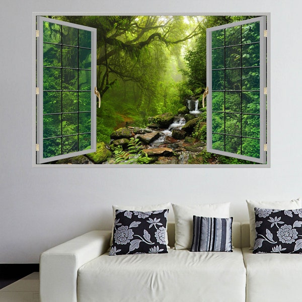 Tropical Forest Trees Wall Decal Sticker Mural Poster Print Art Home Decor HM9