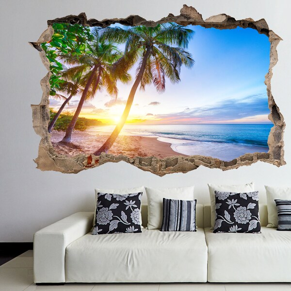 Tropical Wall Art Stickers Etsy