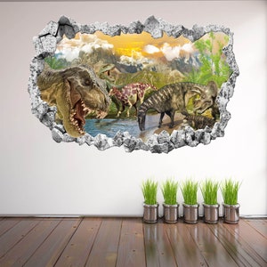Dinosaurussen Muurtattoo Sticker Muurschildering Print Art Kinderkamer Kinderkamer Decor KB4