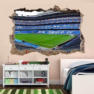 Real Madrid Bernabeu Fußball Stadion Wand Aufkleber Wandbild Druck Kunst Kinder Schlafzimmer Home Office Dekor AJ1