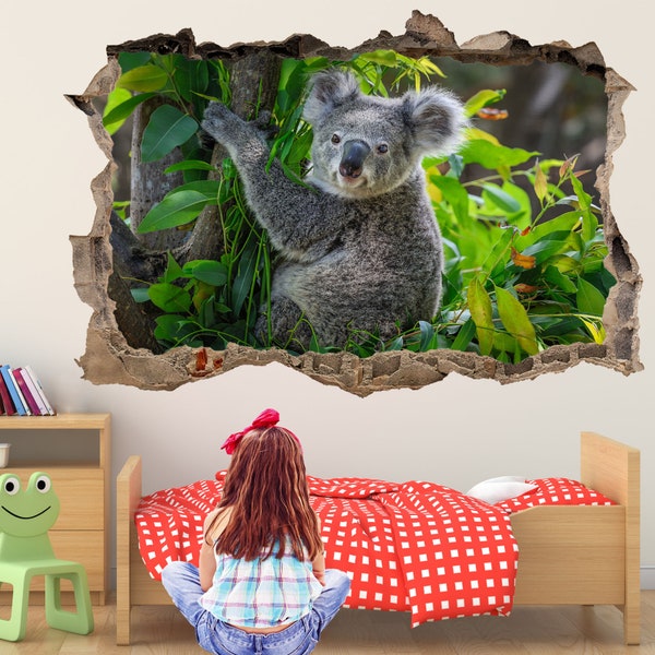 Koala Animal autocollant Mural autocollant Mural affiche impression Art enfants chambre décor à la maison FV25