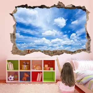 Sky Clouds Wall Decal Sticker Mural Poster Print Art Kids Bedroom Home Office Decor GT40