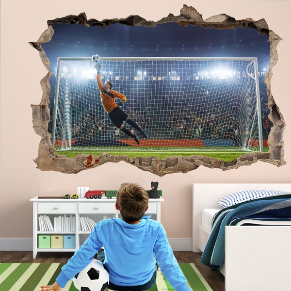 Goalkeeper Save Football Wall Decal Sticker Mural Poster Print Art Kids Bedroom Home Decor GD2