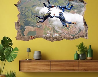 Skydiving Extreme Sports Wall Decal Sticker Mural Print Art Home Office Decor DC19