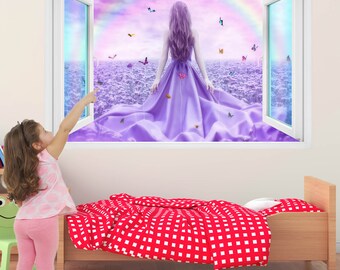 Wall Decals Stickers Birds Flowers Lake Wall Art Stickers Mural
