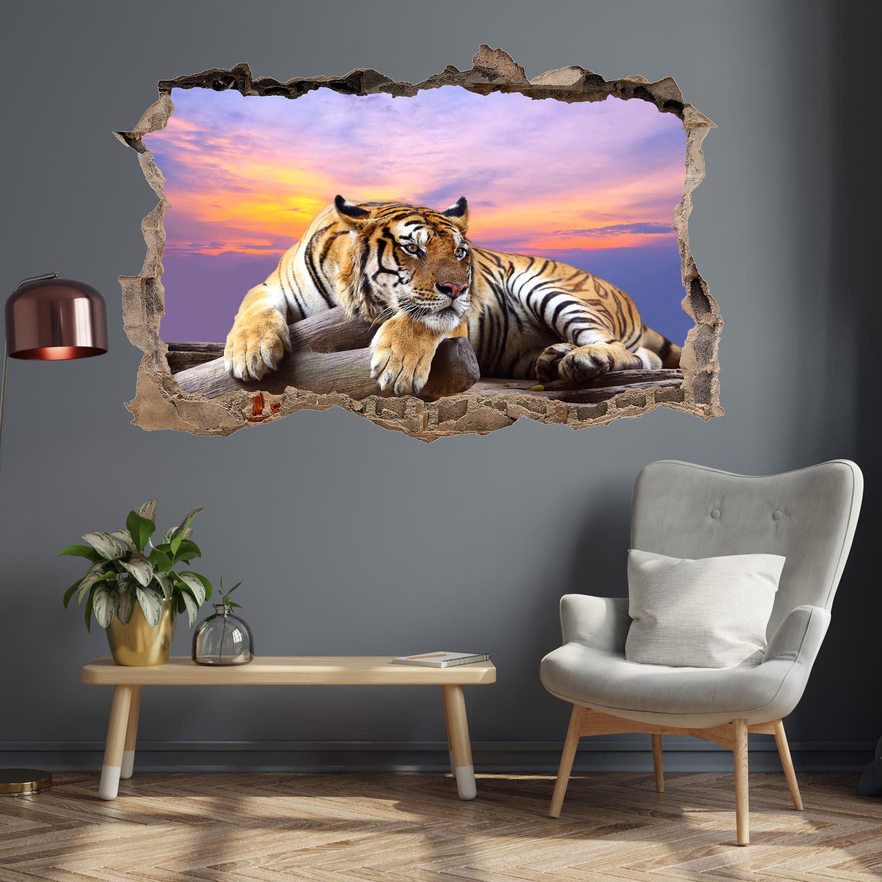 Tiger Wall Decal Sticker Mural Poster Print Art Home Decor Animal ...
