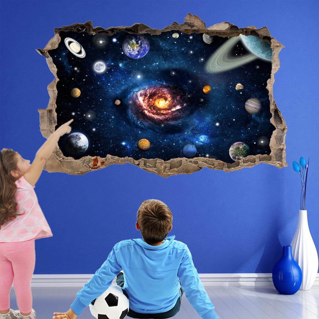 Planets Space Solar System Wall Sticker Mural Decal Print Art Astronomy ...