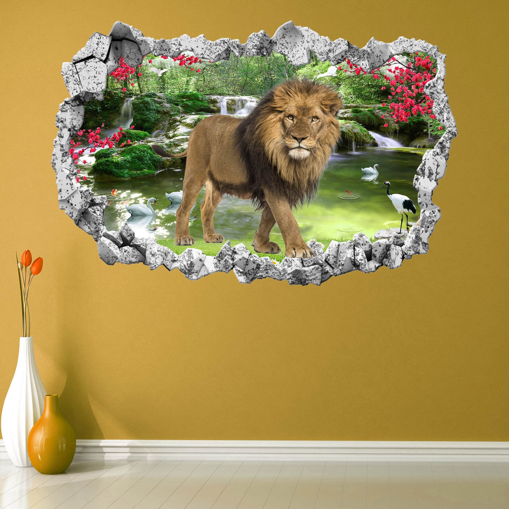 Lion Wall Decal Sticker Mural Poster Print Art Home Office Decor KR4 - Etsy