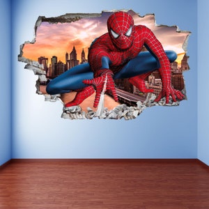 Spiderman superheld muur sticker Sticker muurschildering Poster Print Art Home Office Decor Spider Man EA50 afbeelding 6