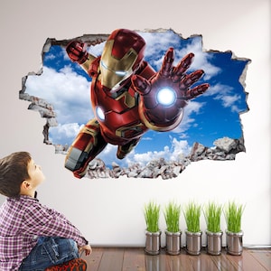 Iron Man Superhero Wall Decal Sticker Mural Poster Print Art Home Office Decor - EA64