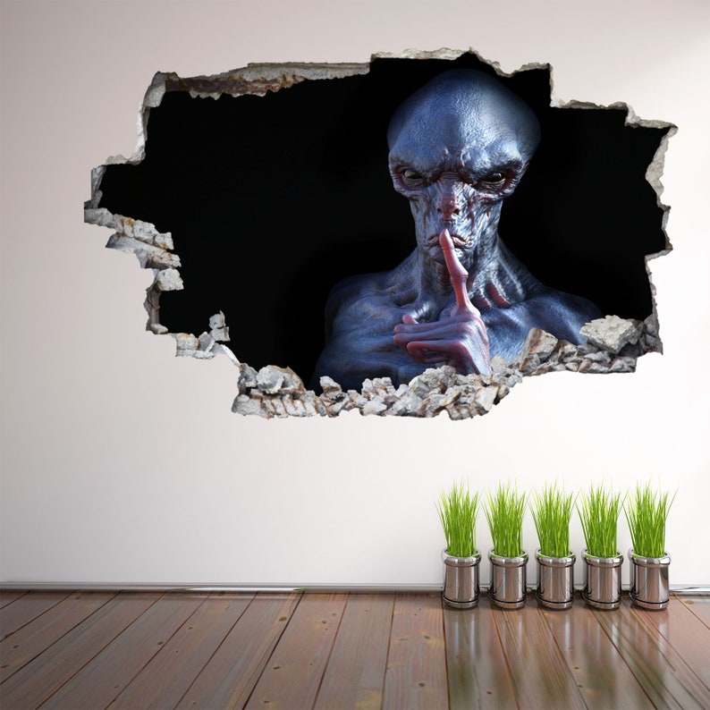 Alien Wall Decal Sticker Mural Poster Print Art Kids Bedroom - Etsy