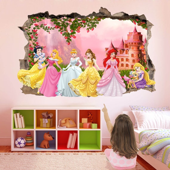 Prinzessin Schloss Fantasy Wandtattoo Aufkleber Wandbild Poster Print Art  Kinder Mädchen Schlafzimmer Wall Decor BG18 - Etsy Schweiz