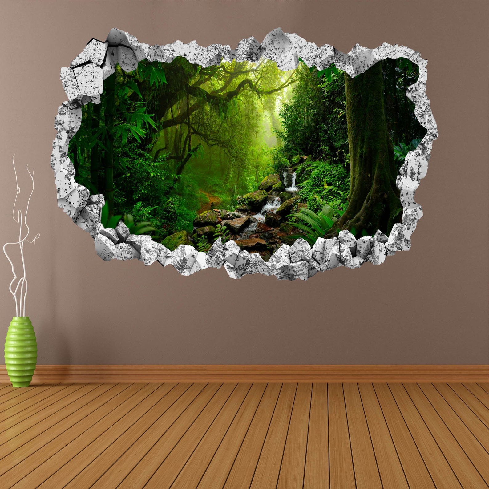 Rainforest Tropical Forest Wall Decal Sticker Mural Poster Etsy