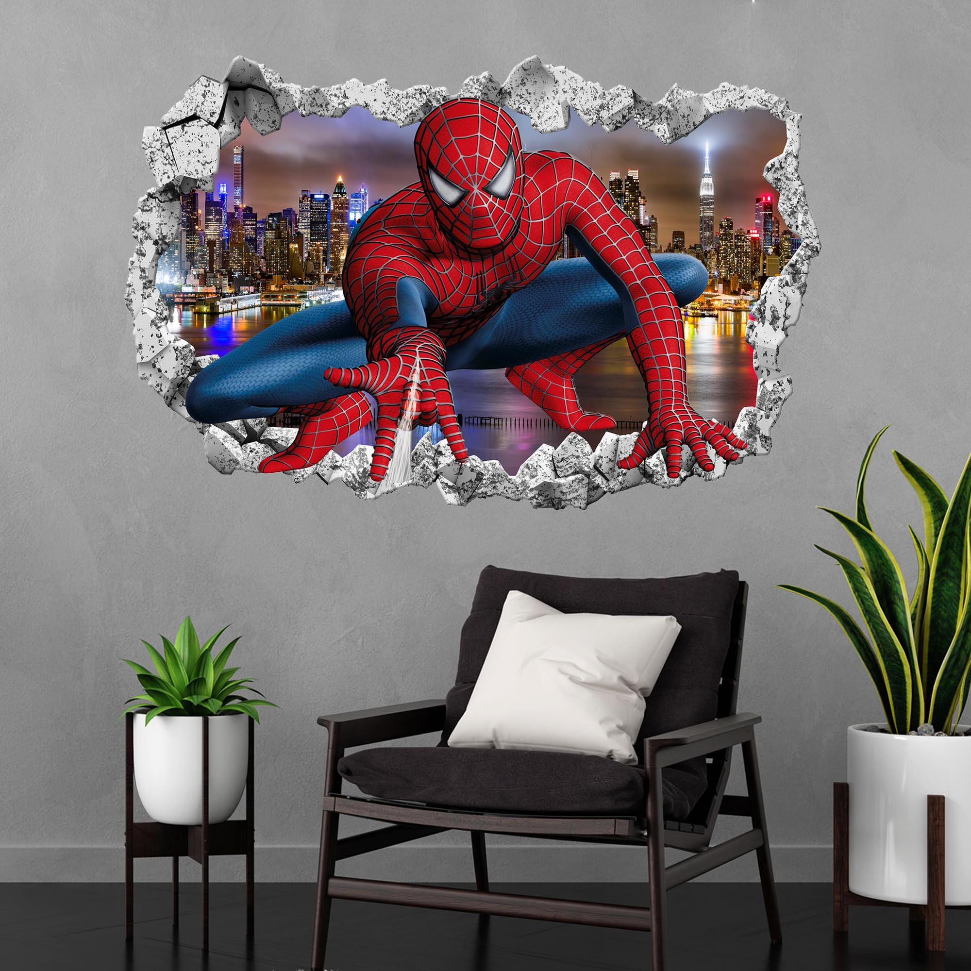 Sticker Mural Spiderman 70x50 Cm - Déco Chambre Enfant - Vinyle - Neuf