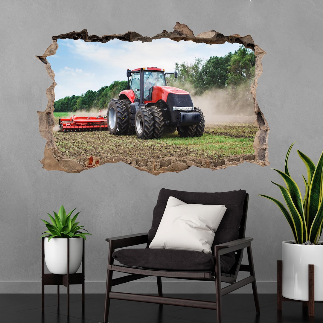 Tractor Wall Sticker Mural Decal Poster Print Art Home Farm Decor ...
