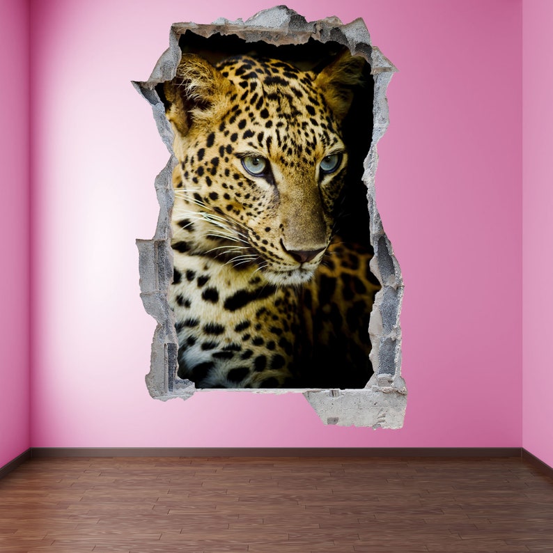 Leopard Portrait Animal Wall Decal Sticker Mural Poster Print Art Home ...