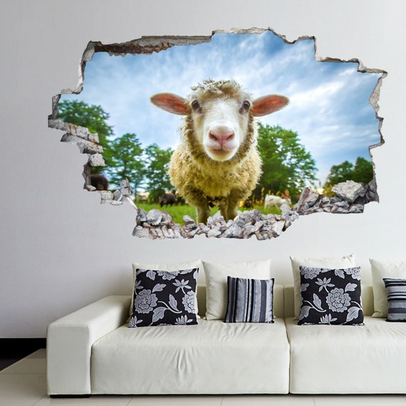 Funny Sheep Wall Decal Sticker Mural Poster Print Art - Etsy Hong Kong Funny Sheep Wall Decal Sticker Mural Poster Print Art - Etsy Hong Kong