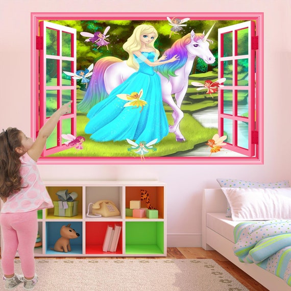 Sticker Mural Citation : « Les Contes De Fées Deviennent Réalité » - Déco Chambre Bébé Fille - K46