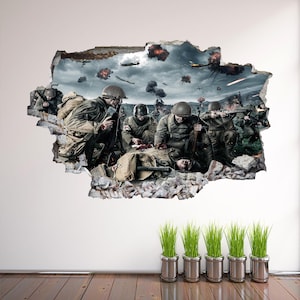 Soldier Army Military World War Wall Sticker Mural Decal Print Art Kids Bedroom Home Decal CP51