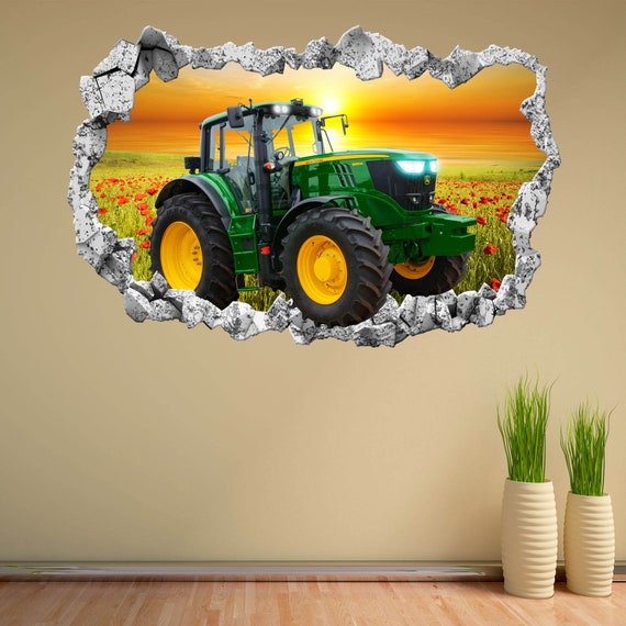 Mehrfarbige papier aufkleber - traktor • wandsticker LKW, Agronomie,  Landwirt
