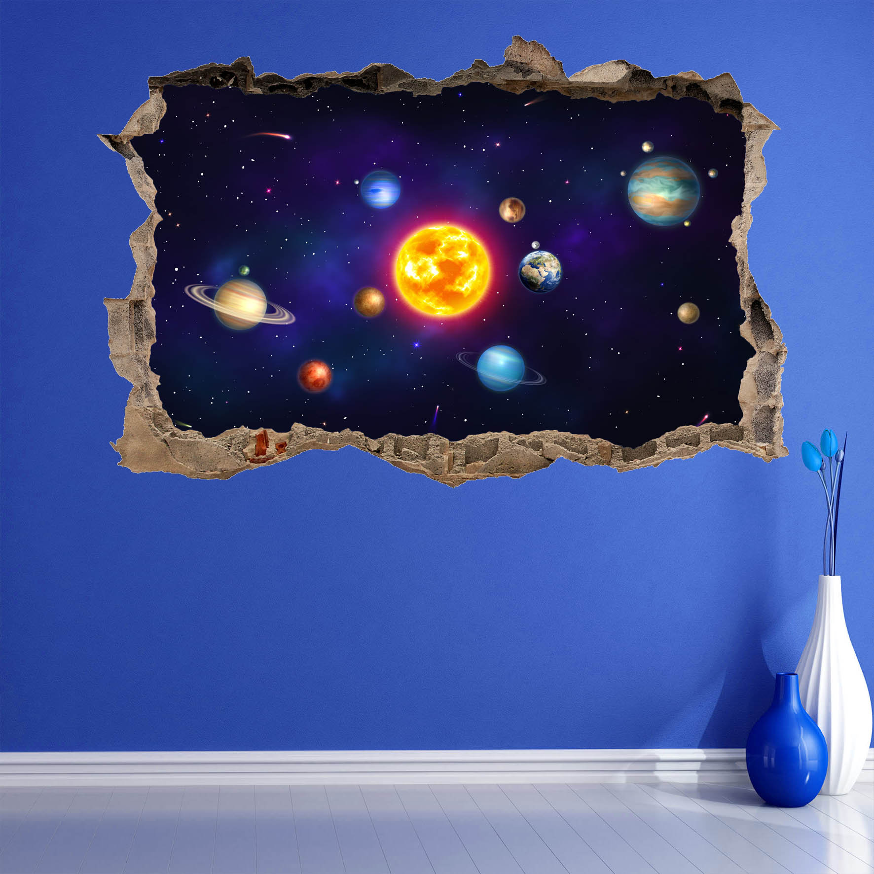 Planets Space Solar System Wall Sticker Mural Decal Print Art - Etsy UK