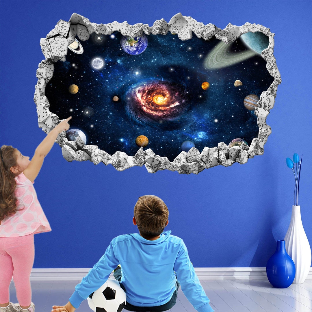 Planets Space Solar System Wall Sticker Mural Decal Print Art Astronomy ...
