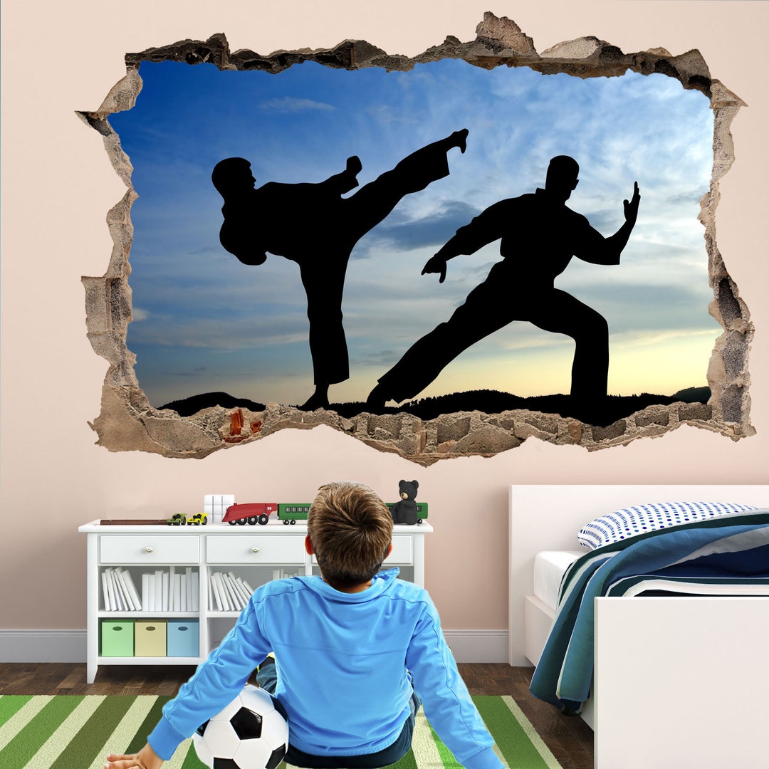 Karate Martial Arts Wall Decal Sticker Mural Print Art Kids Etsy