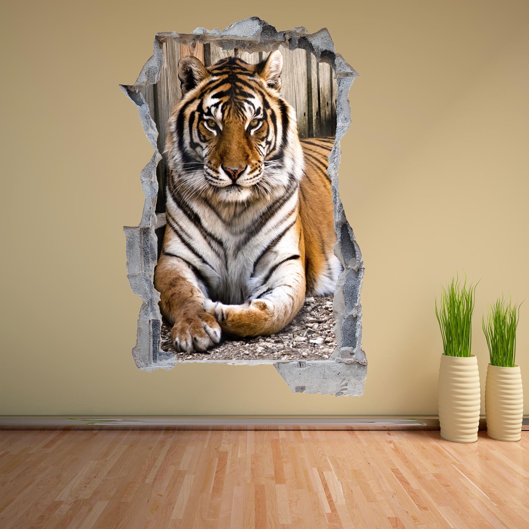 Tiger Wall Decal Sticker Mural Poster Print Art Home Decor Animal Decal ...