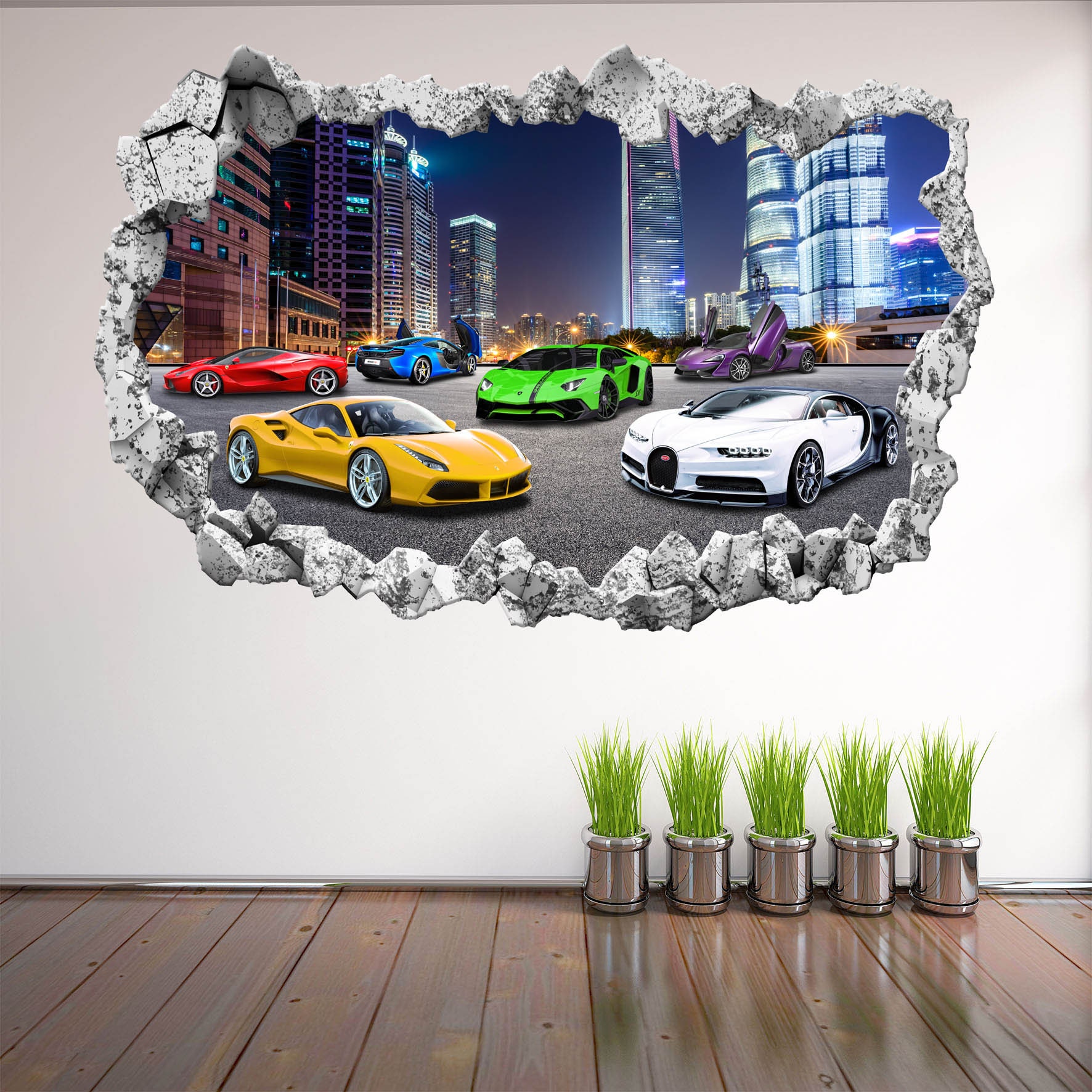 Super Sports Cars Supercar Wall Stickers Mural Decal Poster Etsy UK