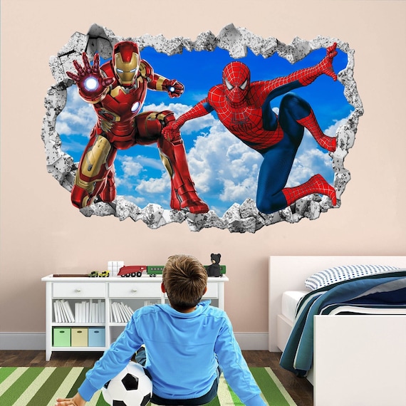 Marvel Avengers Autocollant mural en vinyle pour chambre à coucher