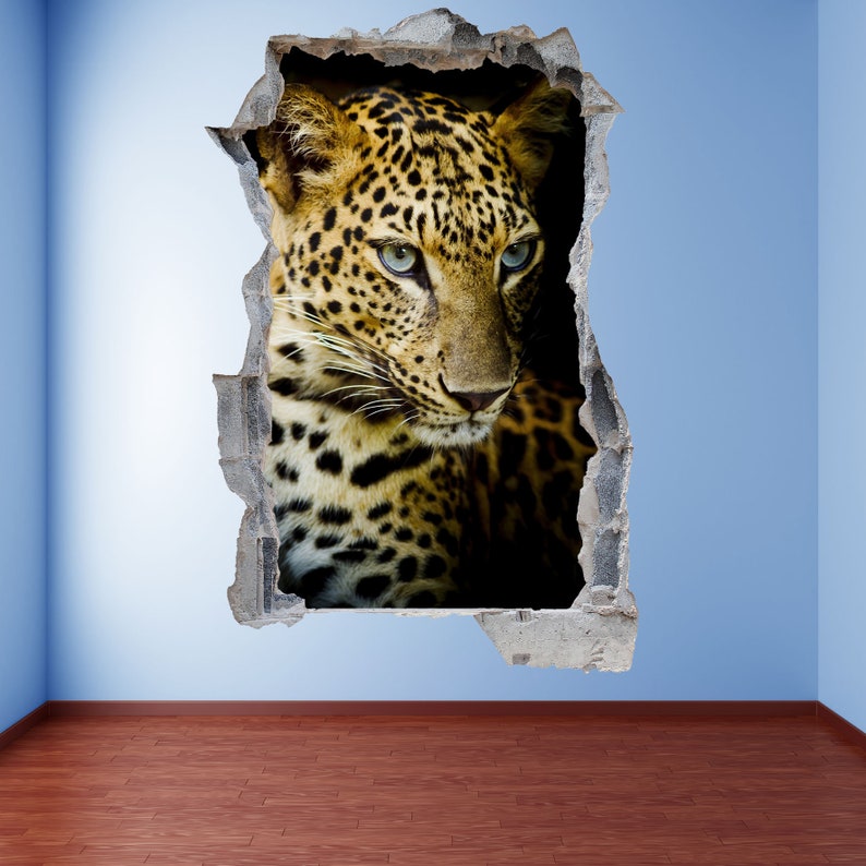 Leopard Portrait Animal Wall Decal Sticker Mural Poster Print Art Home ...