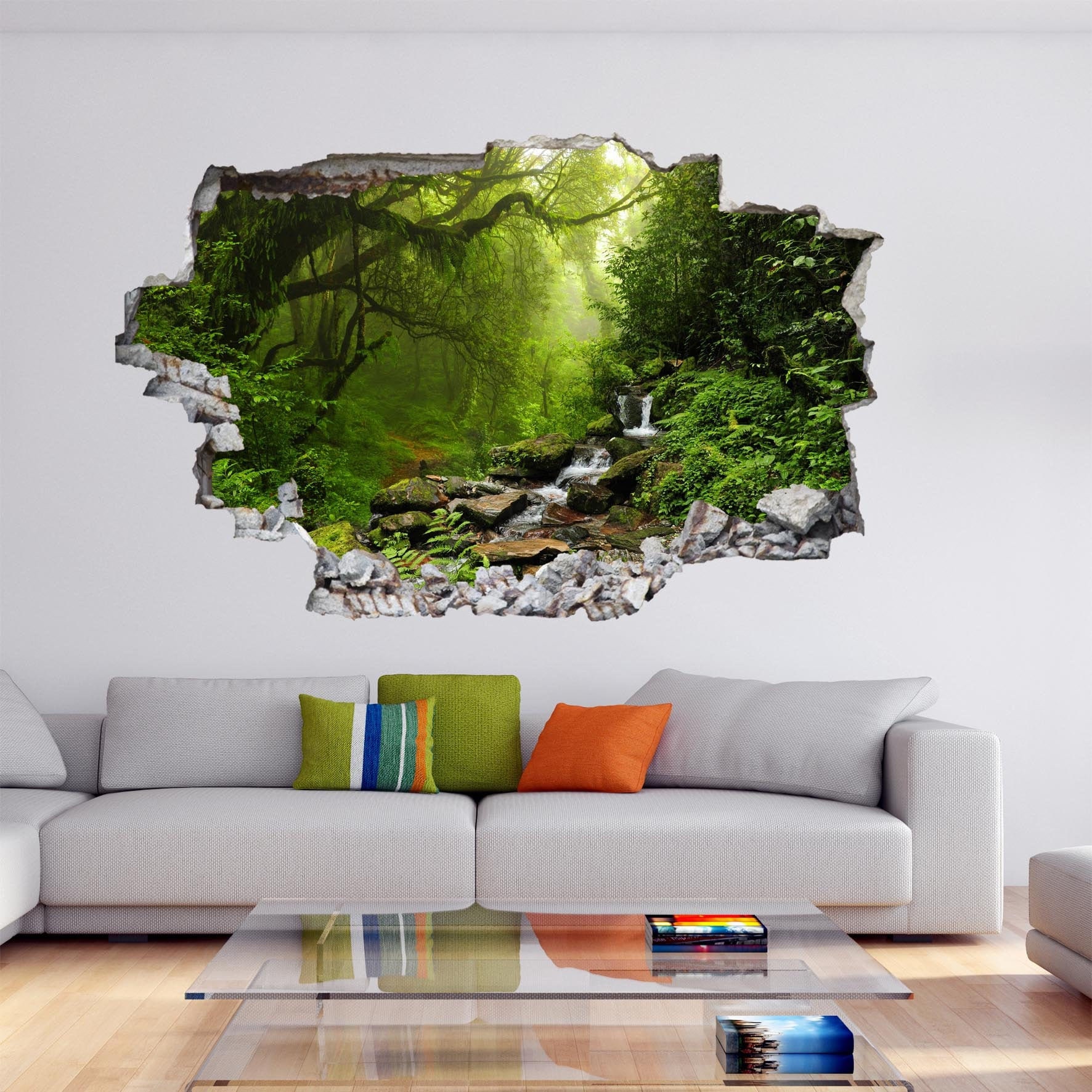 Tropical Forest River Wall Sticker Mural Decal Kids Room Home Office Decor DB28