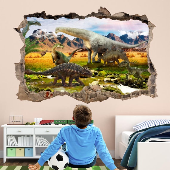 Sticker decal dinosaur dino jurassic wall children room kid decor brachiosaurus