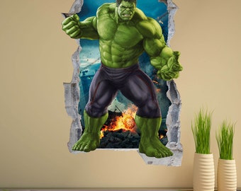 Hulk Superhero Wall Decal Sticker Mural Poster Print Art Kids Bedroom Home Office Decor Avengers