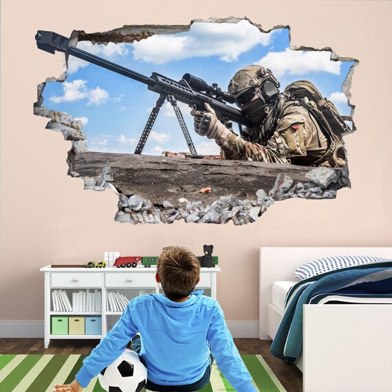 ARMY wall stickers childrens bedroom troops men graphic†sticker art vinyl decal 