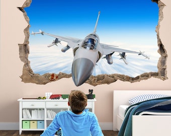 Jet Vliegtuigen Militaire Muursticker Muurschildering Sticker Poster Print Art Kids Slaapkamer Home Decor EK22