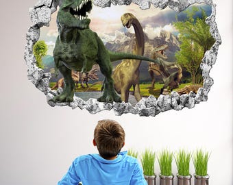 Dinosaurs Wall Sticker for Kids Bedroom | Prehistoric Jungle Wall Decal | Nursery Wall Art Decor - KB1