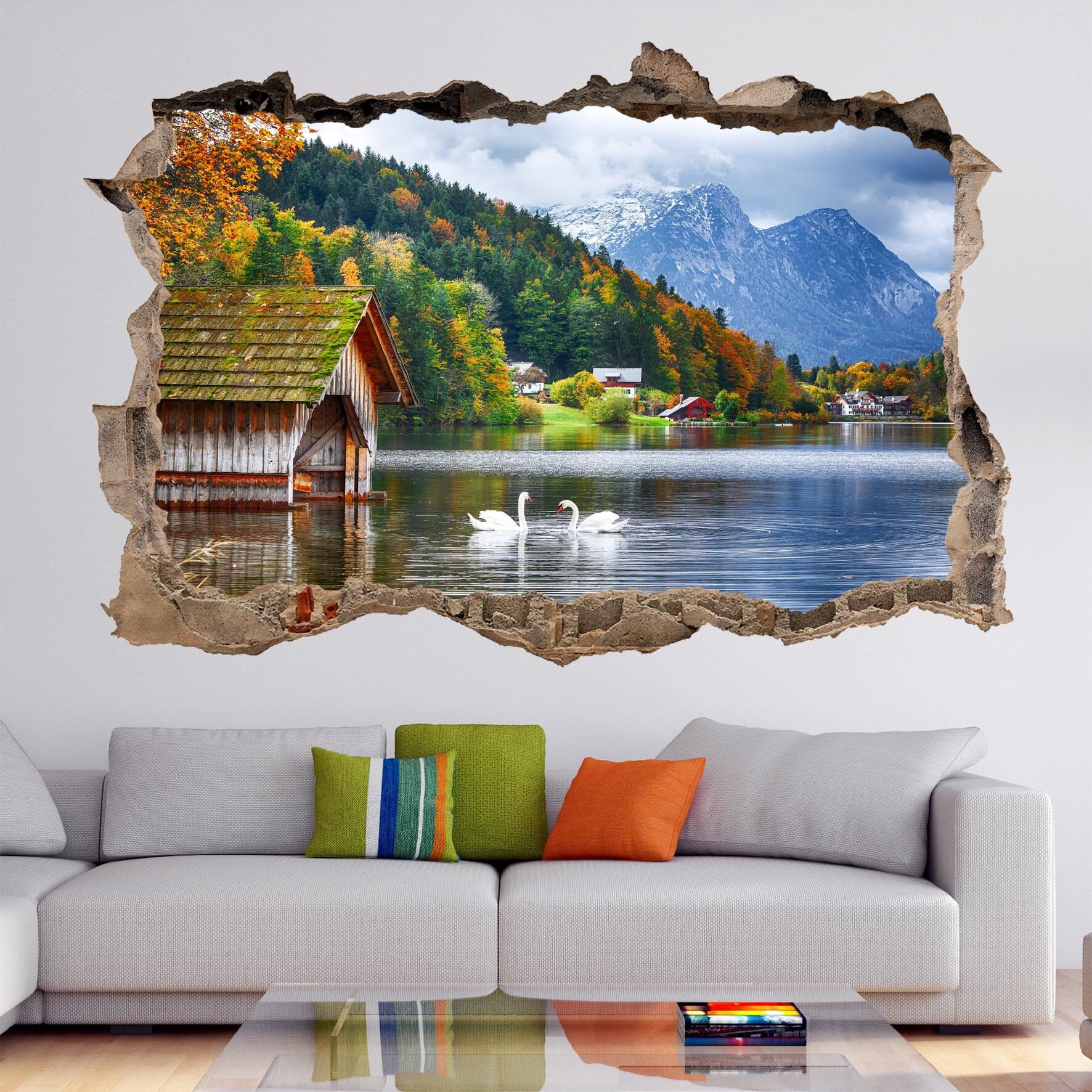 Wall Decals & Stickers Home Décor Items Tropical Forest River Wall