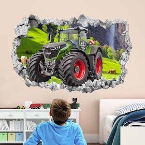 Tractor Wall Decal Sticker Mural Poster Print Art Kids Bedroom Home Decoration Farm Vehicle Machinery BG25